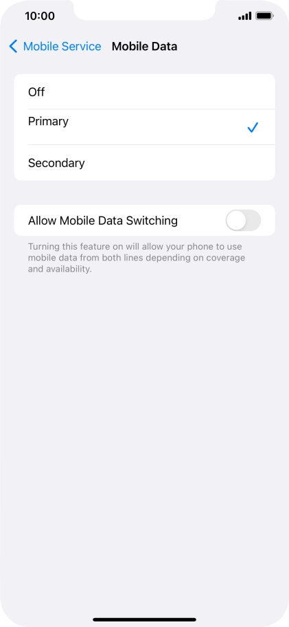 Press the required price plan.