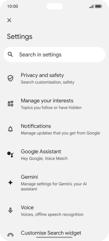 Press Google Assistant.