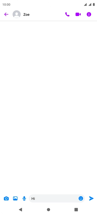 Write the required message and press the send icon.