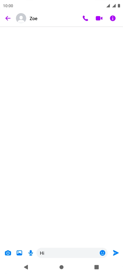 Write the required message and press the send icon.