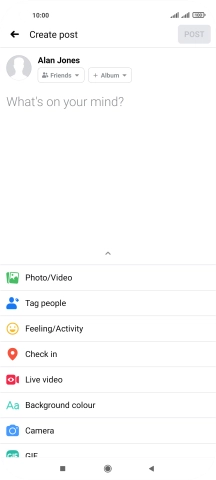 Press the text input field. Press the text input field.