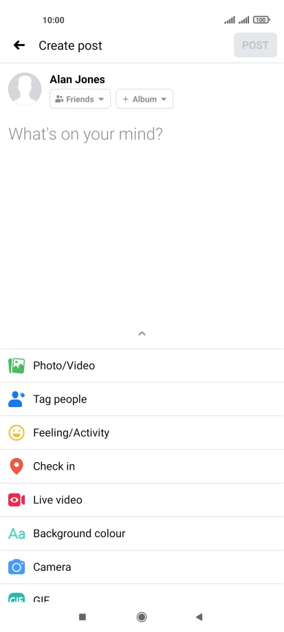 Press the text input field. Press the text input field.