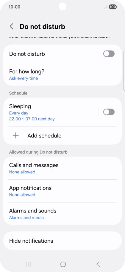 Press the indicator next to Press the indicator next to
