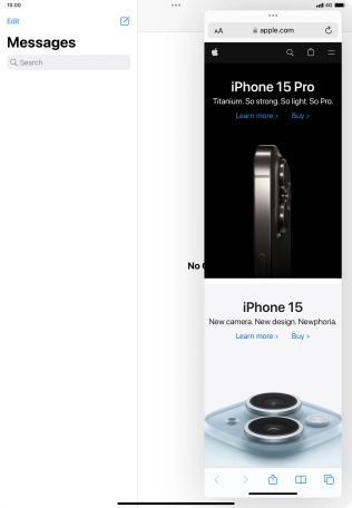 The application now displays on top of the other open application. The application now displays on top of the other open application.