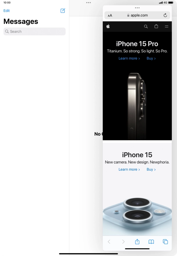 The application now displays on top of the other open application. The application now displays on top of the other open application.