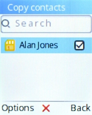 Press the Left selection key.