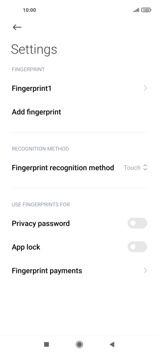 Press the indicators next to the required settings to turn them on or off.