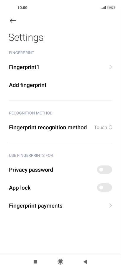 Press the indicators next to the required settings to turn them on or off.