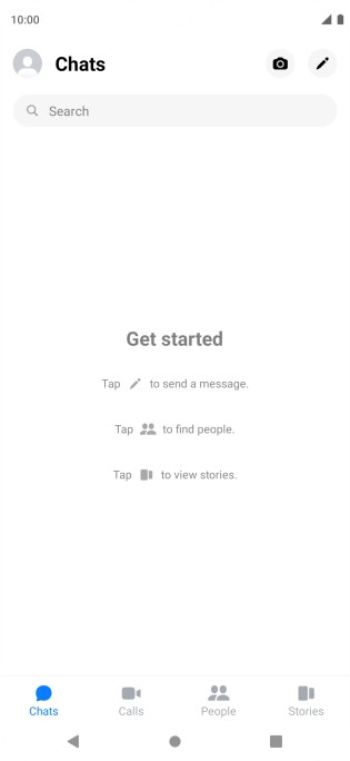 Press the new message icon.