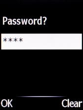 Key in the phone lock code (default is 1234) and press the Navigation key.