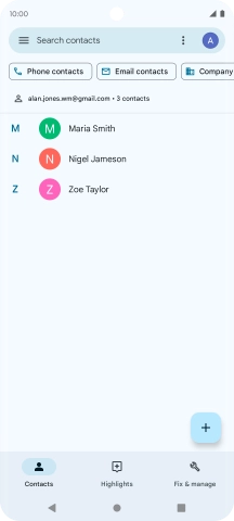 Press the Home key to return to the home screen.
