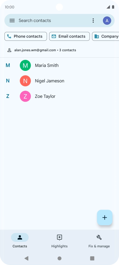 Press the Home key to return to the home screen.