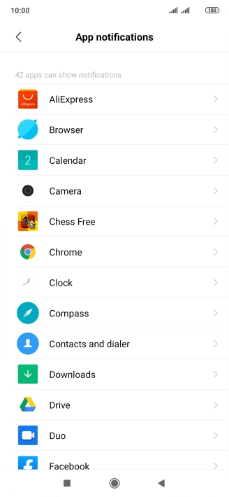 Press the required app.