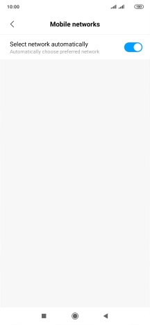 If you want to select a network manually, press the indicator next to 