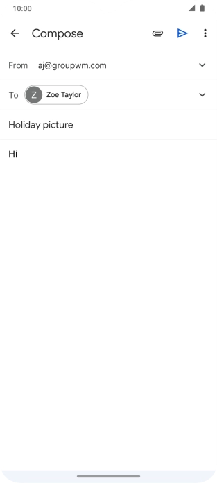 Press the attachment icon.