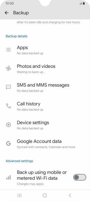 Press the indicator next to 