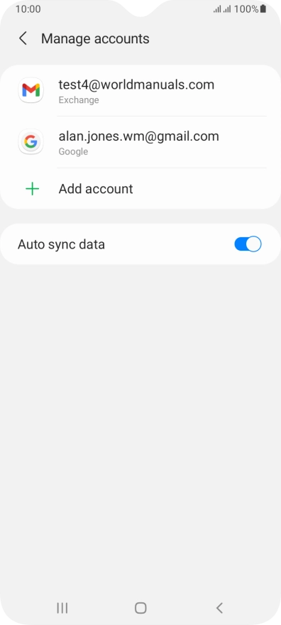 Press the required email account.