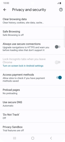 Press Clear browsing data. Press Clear browsing data.