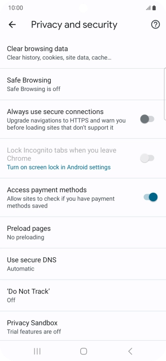 Press Clear browsing data. Press Clear browsing data.