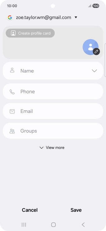 Press Name and key in the required name.