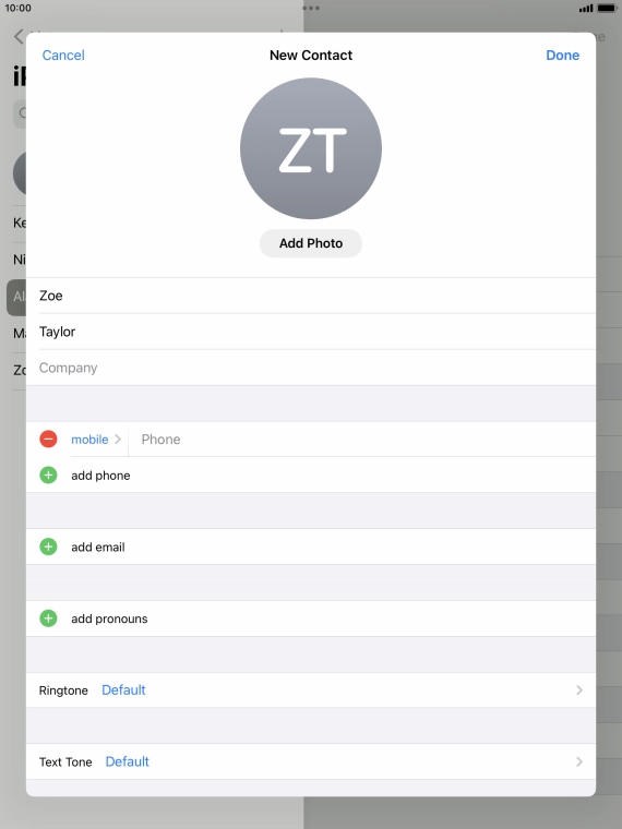 Press Phone and key in the required phone number.