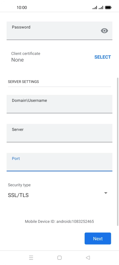 Press the drop down list below 