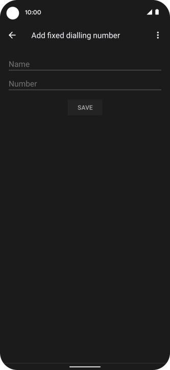 Press Name and key in the required name.