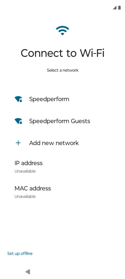 Press the required Wi-Fi network.