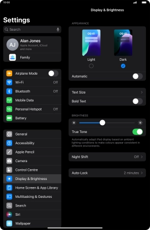 Press the indicator next to 