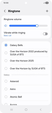 Press the required ring tones to hear them.