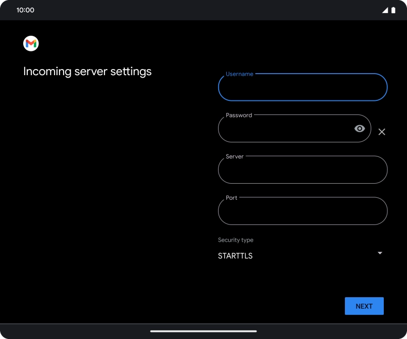 Press the field below 