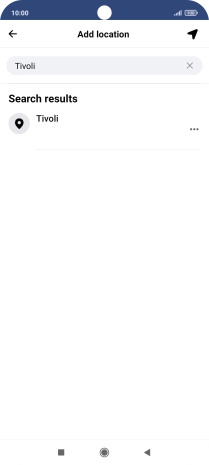 Press the required location. Press the required location.