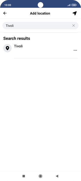 Press the required location. Press the required location.