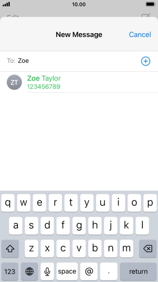 Press the required contact.