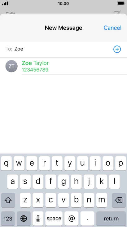 Press the required contact.