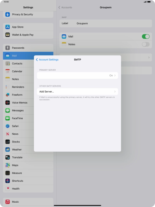 Press the field below 