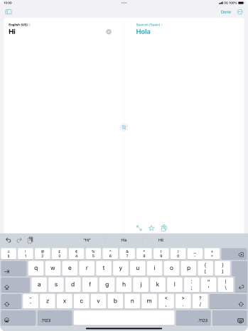 Press the enter icon.