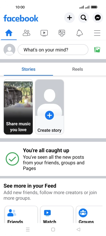 Press the text input field.