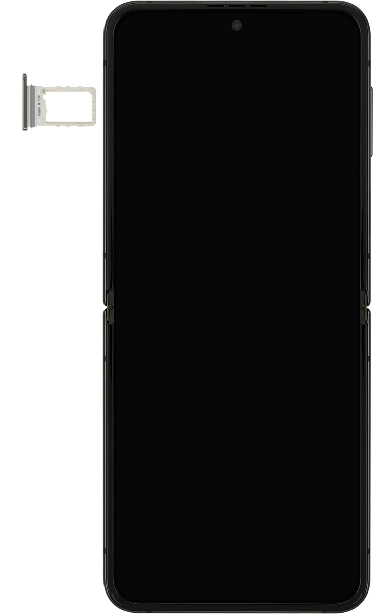 Turn your SIM so the angled corner of the SIM matches the angled corner of the SIM holder and place your SIM in the SIM holder.