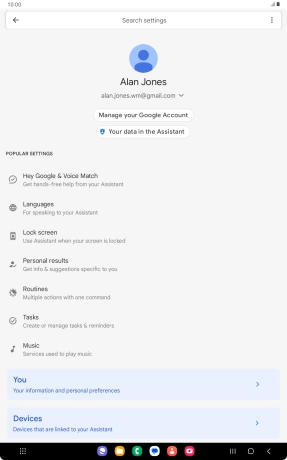 Press Hey Google & Voice Match.