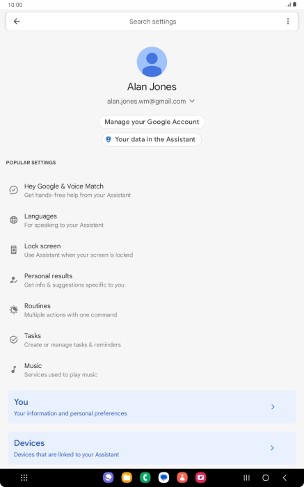 Press Hey Google & Voice Match.