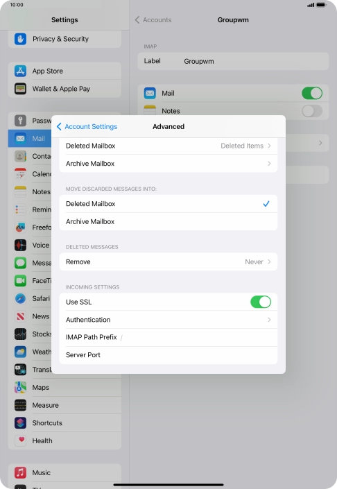 Press Authentication.