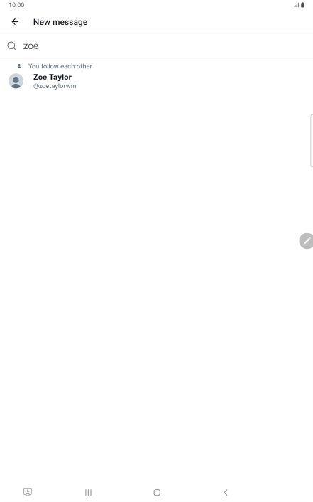 Key in the first letters of the recipient's name and press the required contact.