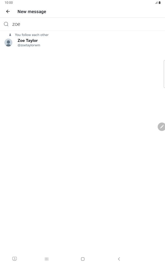 Key in the first letters of the recipient's name and press the required contact.