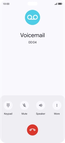 Press the end call icon.
