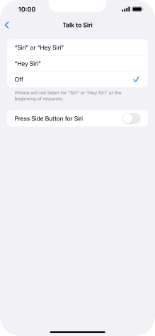 Press the indicator next to 