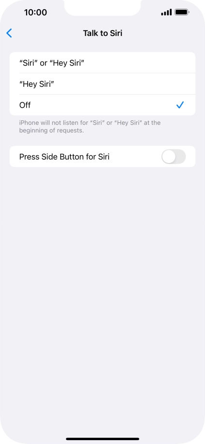 Press the indicator next to 