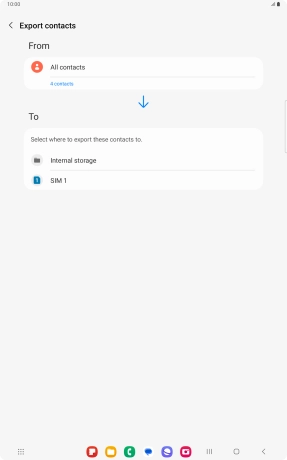 Press the name of the SIM.