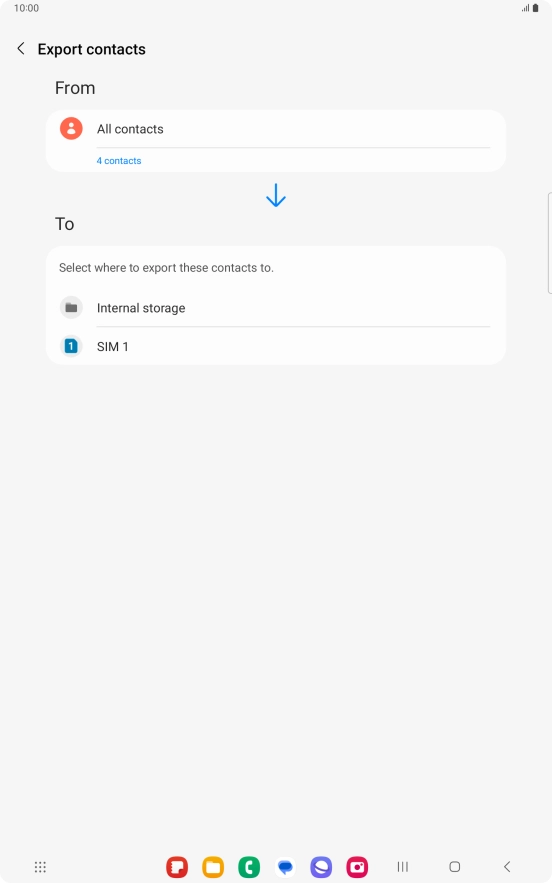 Press the name of the SIM.