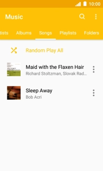 Press the required audio file.